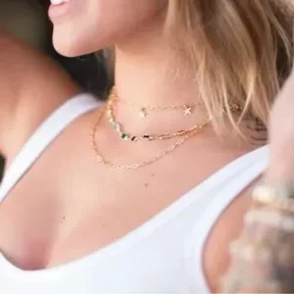 Multicolor Gemstone Choker Necklace Rainbow Choker